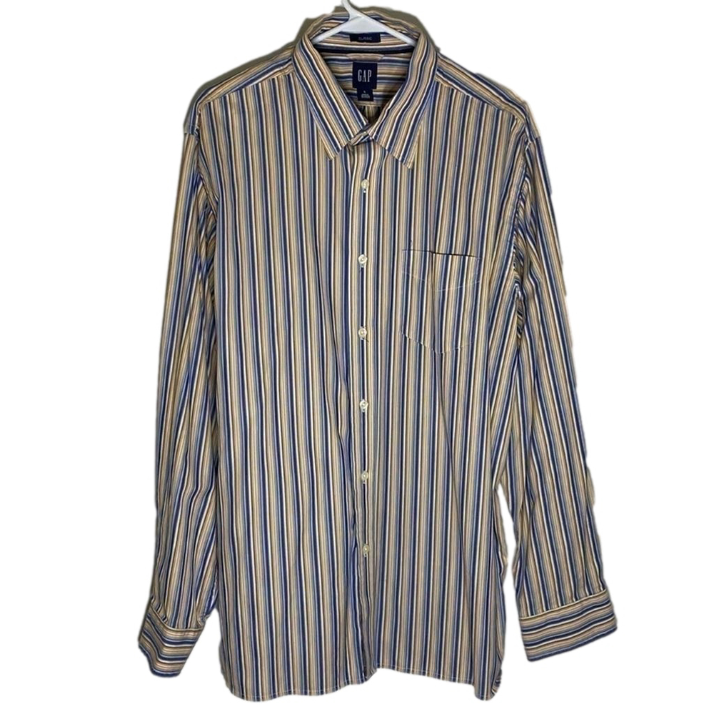 GAP BUTTON-UP MENS STRIPED SHIRT ✨✨✨